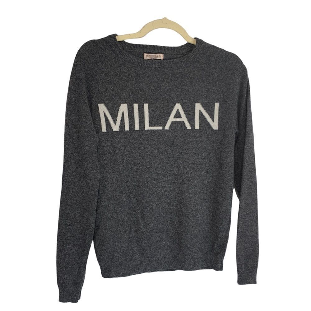Nwt Philosophy 100% Cashmere Grey Milan Sweater